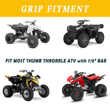 7/8 Inch ATV Handlebar Grips, Soft Rubber, Universal Fit Quad