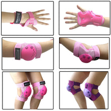 Bosoner Kids Knee Elbow Wrist Pads Set PVC Adjustable Velcro 3 To 15