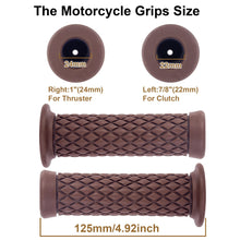 Universal Seven Eighths Left And 1 Right Rubber Grips 125mm Black