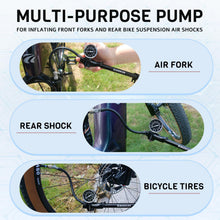 Bucklos Shock Pump 300 400 PSI For MTB Fork Rear Shock Schrader Valve