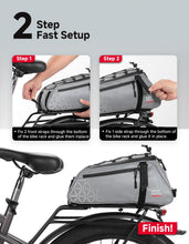 KEMIMOTO 8L PVC Water Resistant Rear Rack Bike Bag Pink