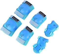 Bosoner Kids Knee Elbow Wrist Pads Set PVC Adjustable Velcro 3 To 15