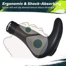 SAPLIZE Aluminum Double Lock On Bike Grips Ergonomic Anti Slip TPE