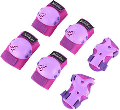 Bosoner Kids Knee Elbow Wrist Pads Set PVC Adjustable Velcro 3 To 15