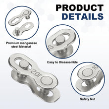 Manganese Steel Bike Master Link 6 7 8 Speed Silver 8 Pcs Replacement