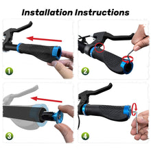 SAPLIZE Aluminum Double Lock On Bike Grips Ergonomic Anti Slip TPE