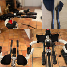 Carbon Fiber Aero Bars 340mm Clip On Bullhorn Road Bike 3K Glossy