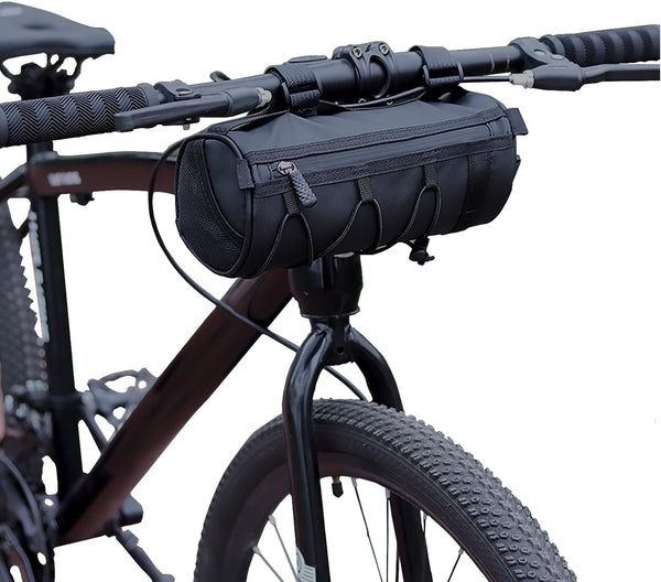 2.5L Waterproof Bike Handlebar Bag With Zipper And Shoulder Strap
