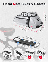 KEMIMOTO 8L PVC Water Resistant Rear Rack Bike Bag Pink