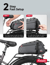 KEMIMOTO 8L PVC Water Resistant Rear Rack Bike Bag Pink