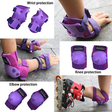 Bosoner Kids Knee Elbow Wrist Pads Set PVC Adjustable Velcro 3 To 15