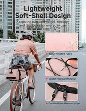 KEMIMOTO 8L PVC Water Resistant Rear Rack Bike Bag Pink