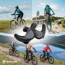 SAPLIZE Aluminum Double Lock On Bike Grips Ergonomic Anti Slip TPE