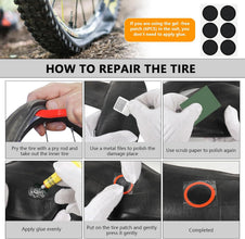 80 Piece Self Adhesive Bike Tire Patch Kit With Portable Storage Box