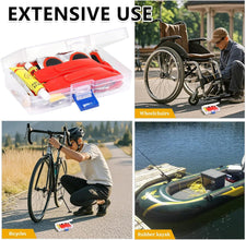 80 Piece Self Adhesive Bike Tire Patch Kit With Portable Storage Box