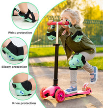 Bosoner Kids Knee Elbow Wrist Pads Set PVC Adjustable Velcro 3 To 15